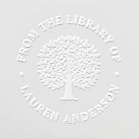 Classic Oak Tree from the Library of Bookplate