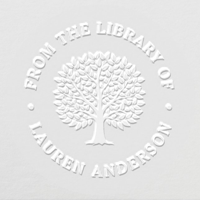Classic Oak Tree from the Library of Bookplate Embosser (Design)
