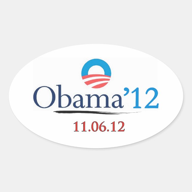 Classic Obama 2012 Oval Sticker (Front)