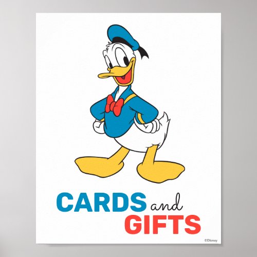 Classic Oh Boy Donald Duck Cards  Gifts Poster