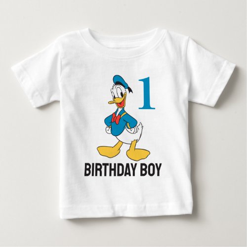 Classic Oh Boy Donald Duck Nautical Birthday Baby T_Shirt