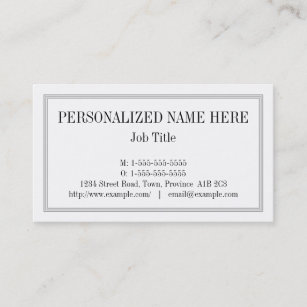 Classic, Old Fashioned Business Card
