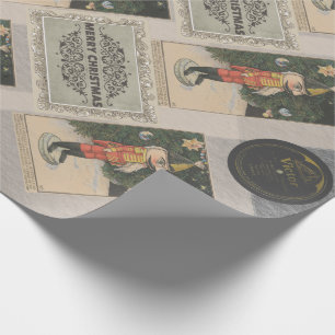 Classic Old Fashioned Nutcracker Victor Records Wrapping Paper