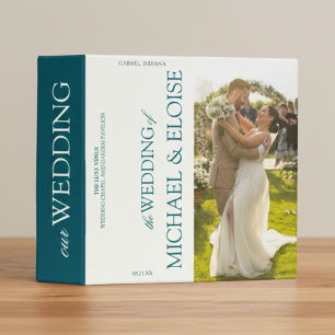 Classic Old Money Wedding Keepsake Photo Album 3 Ring Binder