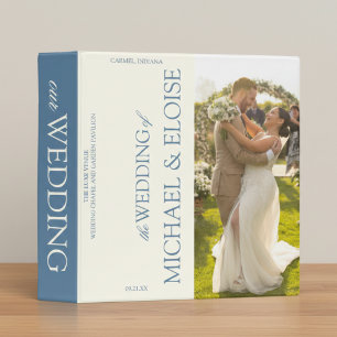 Classic Old Money Wedding Keepsake Photo Album 3 Ring Binder