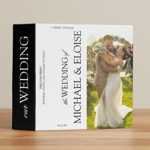 Classic Old Money Wedding Keepsake Photo Album 3 Ring Binder
