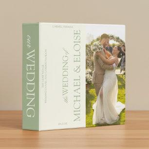 Classic Old Money Wedding Keepsake Photo Album 3 Ring Binder
