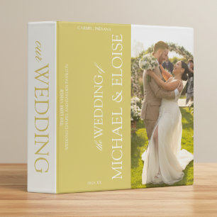 Classic Old Money Wedding Keepsake Photo Album 3 Ring Binder
