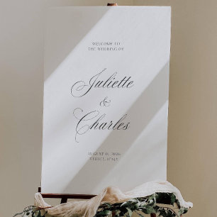 Classic Old Money Wedding Welcome Sign Template
