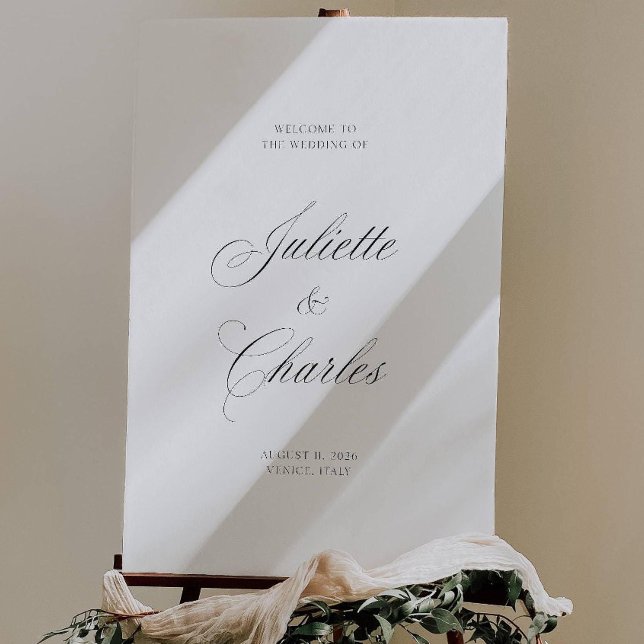 Classic Old Money Wedding Welcome Sign Template (Creator Uploaded)