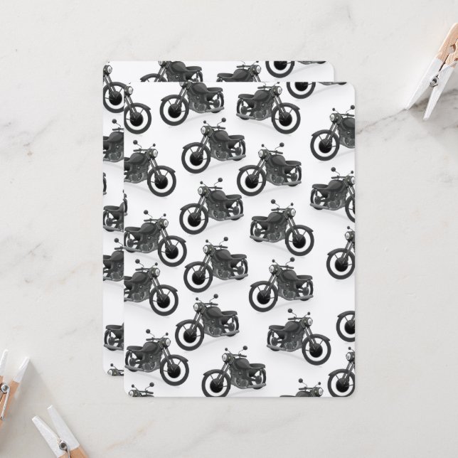 classic old Motorbike pattern (Front/Back In Situ)