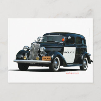 Classic_Old_Police_Car Postcard