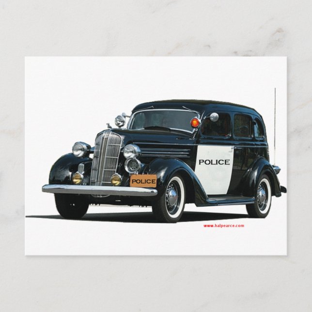 Classic_Old_Police_Car Postcard (Front)