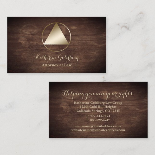 Classic Old School Attorney Business Card (Front/Back)