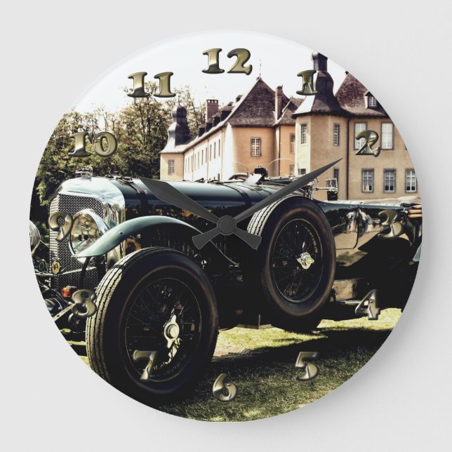 Classic Old Time Car Large Clock (Front)