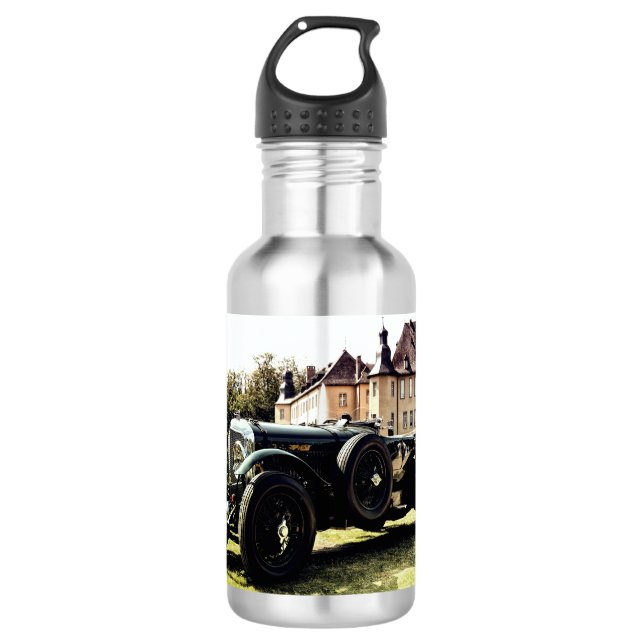 Classic Old Time Car Stainless Steel Water Bottle (Front)