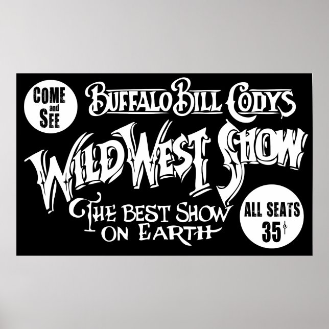 CLASSIC OLD WEST BUFFALO BILL BANNER POSTER (Front)