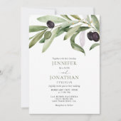 Classic Olive Branch Garden Wedding Invitation | Zazzle