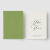 Classic Olive Green Ivory Calligraphy Wedding