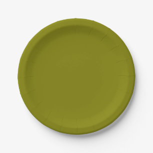 Classic Olive Green Paper Plates