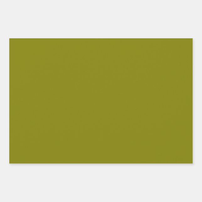 Classic Olive Green  Wrapping Paper Sheets (Front)