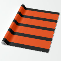 Classic Orange and Black Pencil Stripes Halloween