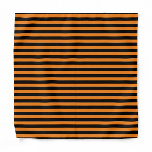 Classic Orange and Black Striped  Bandana