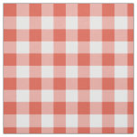 Classic Orange and White Gingham Plaid Fabric