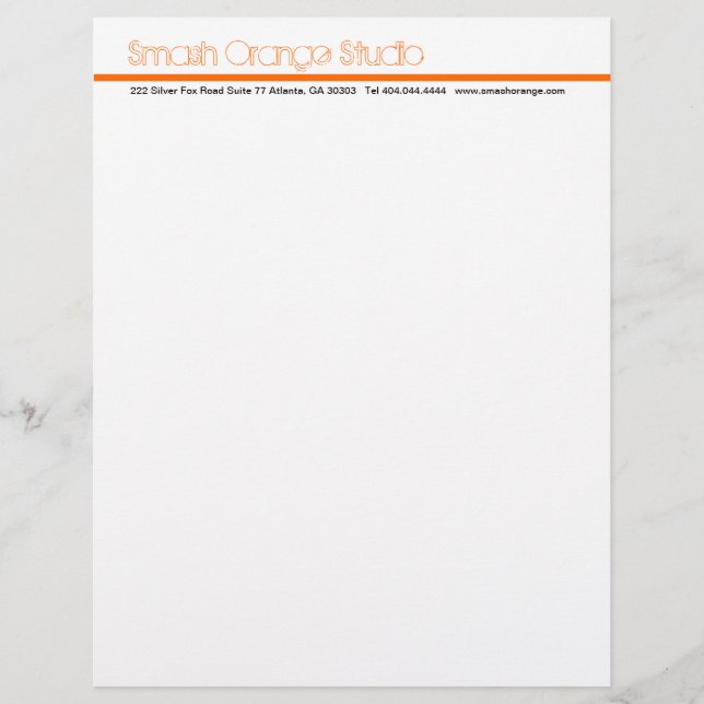 Classic Orange Divider Letterhead 3 (Front)