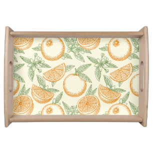 Classic Orange Fruit Pattern Serving Tray
