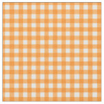 Classic Orange Gingham Checked Pattern Fabric