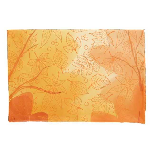 Classic orange leaves Fall/Autumn Pillow Case (Front)