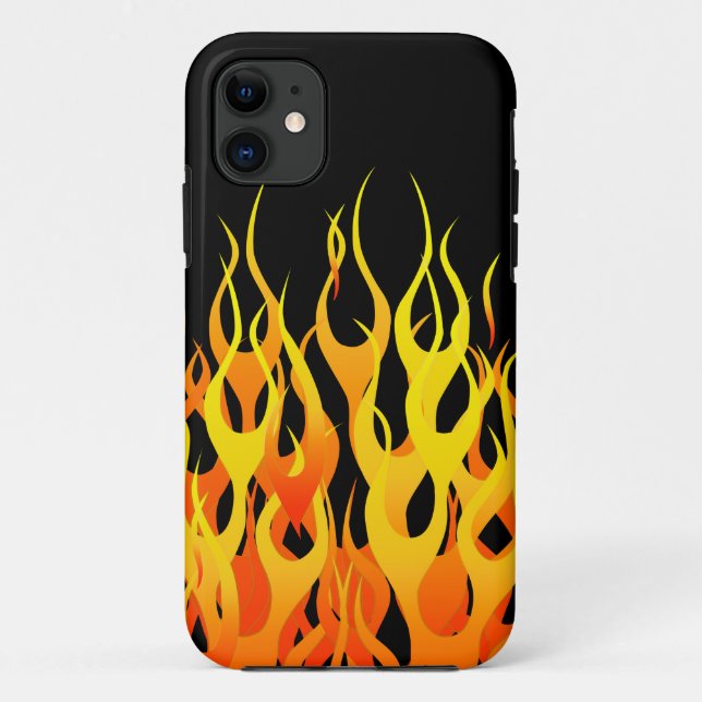 Classic Orange Racing Flames on Fire Case-Mate iPhone Case (Back)
