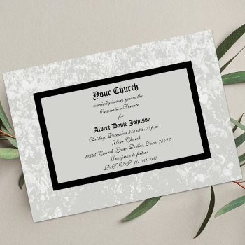 Classic Ordination Invitation Issued By Church by henishouseofpaper at Zazzle