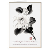 Classic oriental chinese sumi-e ink flowers paint (Front)