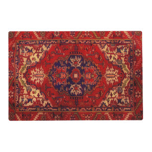 Classic Oriental rug design - warm colors Placemat