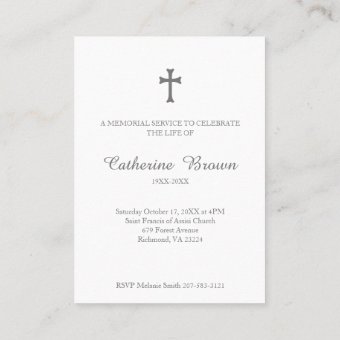 Classic Ornamental Border for Funeral Service Business Card | Zazzle