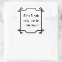 Classic ornamental custom bookplate black &amp; white | Zazzle