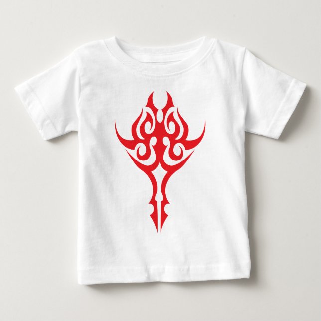 Classic Ornamental Floral Border Elegant Design Baby T-Shirt (Front)