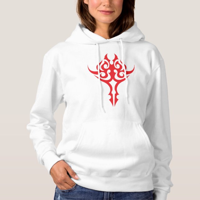 Classic Ornamental Floral Border Elegant Design Hoodie (Front)