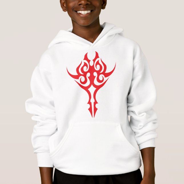 Classic Ornamental Floral Border Elegant Design Hoodie (Front)
