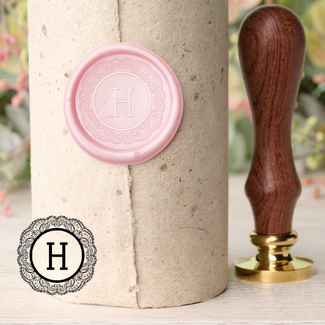 Classic Ornate Circular Frame Wedding Monogram Wax Seal Stamp (Classic Ornate Circular Frame Wedding Monogram Wax Seal Stamp)