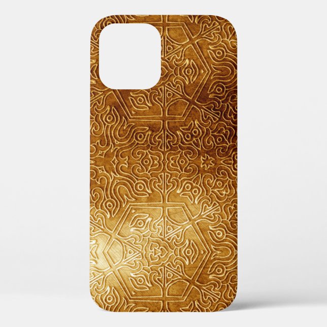 Classic Ornate Gold Metal Plate Case-Mate iPhone Case (Back)