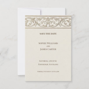 Classic Ornate Save The Date Card