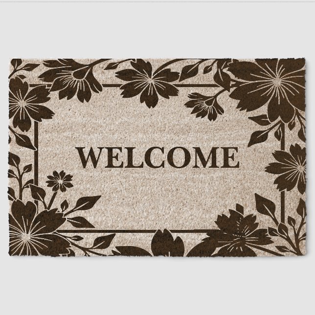 Classic Ornate Welcome Door Mat  (Front)