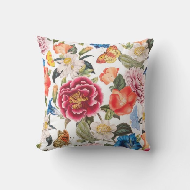 Classic Outdoor Floral Pillow (Front)