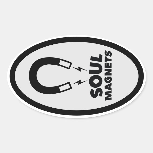 classic oval car sticker (Front)