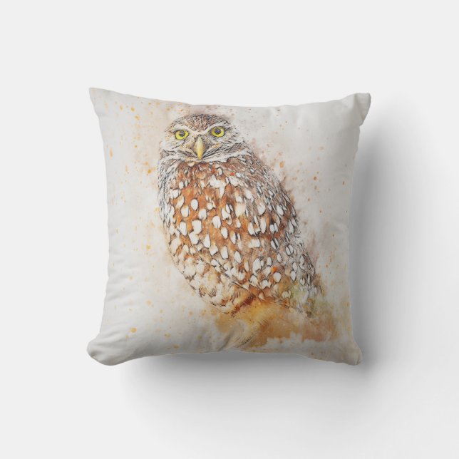 Classic Owl Throw Pillow (Front)