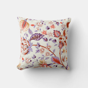 Classic paisley and fine lace pattern, Persian pat Throw Pillow