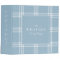Classic Pale Blue Plaid Family Recipe Cookbook